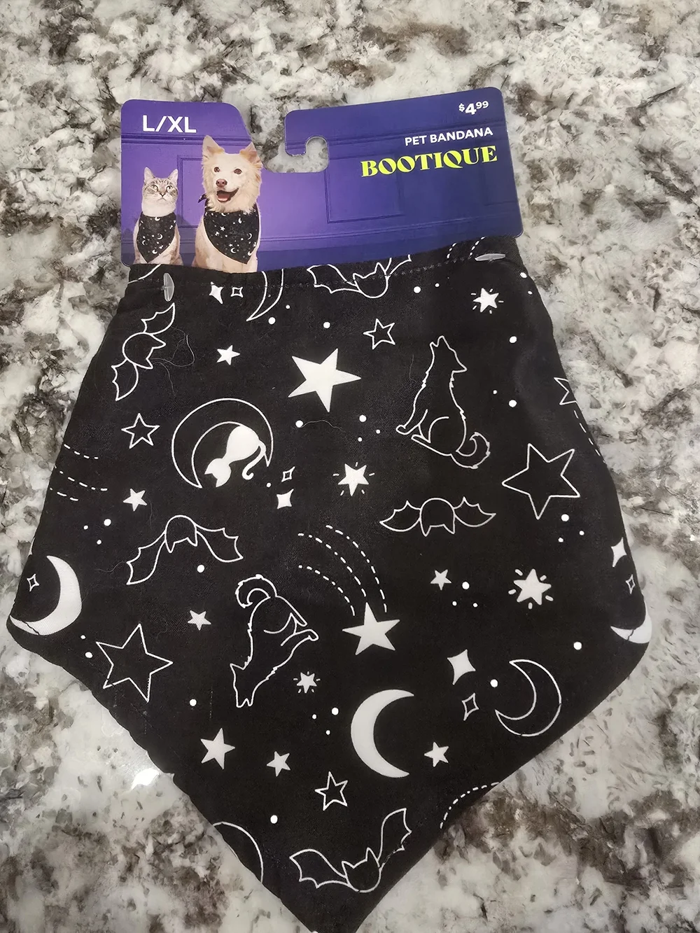 Bootique Black Celestial Pet Bandana & Collar Set
